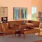 Baxton Studio Daymond Mid-Century Modern Tan Faux Leather and Walnut Brown Finished Wood 5-Piece Dining Nook Set 186-11352-11353-11354-9305-Zoro - alternate 5
